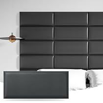 Black Bed Board, Modern Headboard Ideas, Peel And Stick Headboard, Padded Wall Panels, King In Black, Soundproof Wall, Soundproof Panels, Upholstered Wall Panels, Fabric Wall Decor