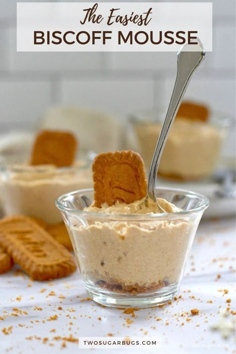 Desserts Using Heavy Cream, Biscoff Mousse, Cookie Mousse, Biscoff Cookie Recipe, Biscoff Recipes, Cake Mug, Biscoff Cookies, Butter Cookies Recipe, Bake Dessert