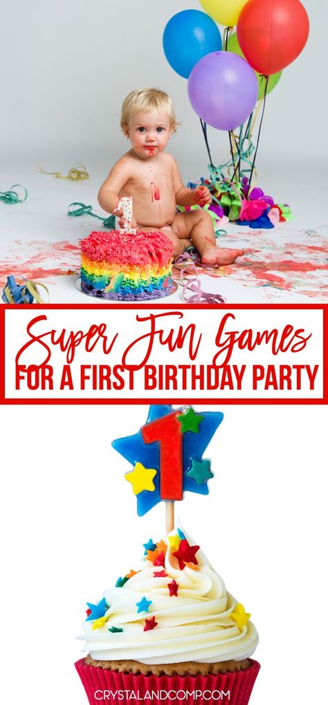 First Birthday Party Games and Activity Ideas that are perfect for your budget! #birthdayparties #firstbirthdayparty #firstbirthday #firstbirthdayideas #birthday #firstbirthday #happybirthday #crystalandcomp First Birthday Indoor Activities, First Birthday Must Do, First Birthday Party Activities For Adults, 1st Birthday Party Activities Outdoor, One Year Old Party Activities, First Birthday Games For Kids, Baby Birthday Party Activities, Baby Birthday Activities, Photobooth Ideas Birthday