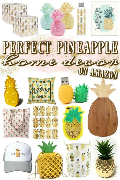 All of the best & most beautiful pineapple items for your spring & summer home decor wants and needs... all on AMAZON! Check them out and shop your cravings here! Pineapple Kitchen Theme, Pineapple Crafts, Spring Summer Home Decor, Decor On Amazon, Pineapple Kitchen, 7th Birthday Party Ideas, Kitchen Theme, Rustic Home Interiors, Indian Home Interior