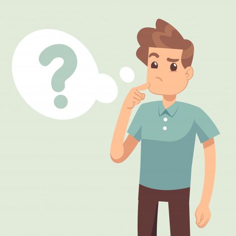 Cartoon thinking man with question mark ... | Premium Vector #Freepik #vector #cloud #man #cartoon #face Man Thinking Drawing, Thinking Drawing, Man Thinking, Confused Face, Mbbs Abroad, Cartoon Expression, Thinking Man, Person Cartoon, Graphic Ideas