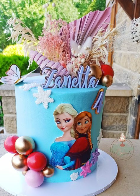 Frozen Buttercream Cake, Frozen Themed Birthday Cake Buttercream, Frozen Buttercream Transfer, Two Tier Frozen Cake, Purple And Blue Frozen Cake, Disney Frozen Sheet Cake, Frozen Theme Cake, Buttercream Cake Designs, Frozen Themed