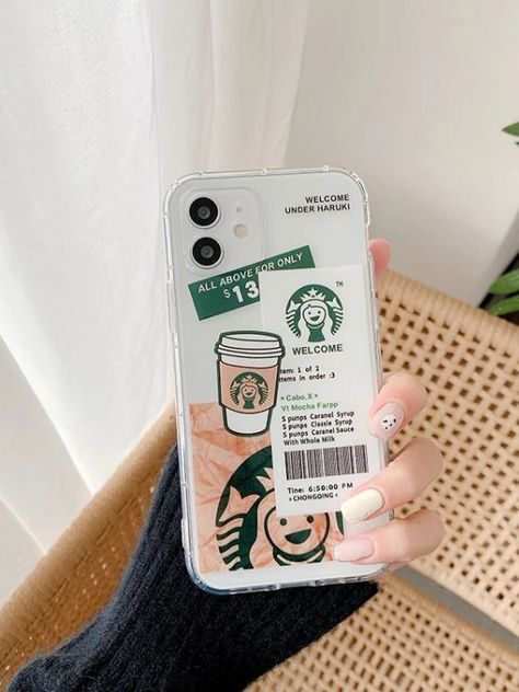 Starbucks iPhone Case Starbucks Collage, Starbucks Case, Homemade Phone Cases, Iphone 11 Colors, Friends Phone Case, Retro Phone Case, Iphone Cases Quotes, Case For Iphone 13 Pro, Pretty Iphone Cases