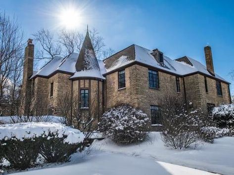 Waukegan Illinois, Chateau Style, Bluestone Patio, Window Treatments Bedroom, Marble Fireplace, Vintage Bath, Indirect Lighting, Patio Roof, Arched Windows