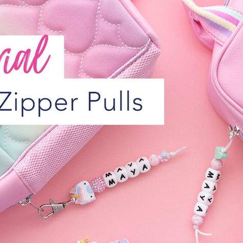 Silicone DIY Craft Supply on Instagram: "NEW Tutorial: DIY Zipper Pulls!! We have a LOT of new faces around here (hi there and welcome!!), so we're going back to the basics! Start your bead crafting journey with the easiest DIY there is: Zipper Pulls! Zipper pulls can be added to your backpack 🎒, purse 👜, kids coats 🧥 and so much more! Head to the link in our bio ☝🏻 and tap into to the ""Tutorials"" tab to check it out now! We're breaking down two ways to make them, and hope you find this us Zipper Pulls Ideas, Diy Zipper Pulls, Zipper Pulls Diy, Diy Backpack, Backpack Charm, Bubblegum Beads, Christmas Shop, Chunky Beads, Tutorial Diy