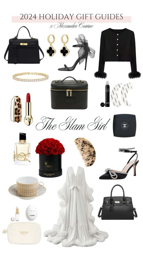 Glam girl gift guide 🍸🤍💋  Gift guide, gift guides, gift ideas, Christmas gift, wishlist, presents, glam, glamorous, bougie, Parisian, luxury, designer, classic, classy, guerlain lipstick, jewels, feather  Follow my shop @alexandraxcorrine on the @shop.LTK app to shop this post and get my exclusive app-only content!  #liketkit #LTKHoliday #LTKGiftGuide @shop.ltk https://liketk.it/4VAfc Girly Gifts For Women, Luxurious Gifts For Women, Luxury Gift Ideas For Women, Luxury Gifts For Women Birthday, Expensive Gifts For Women, Christmas Gift Ideas Husband, Expensive Gift Ideas, Christmas Gift Wishlist, Husband Christmas Gift Ideas