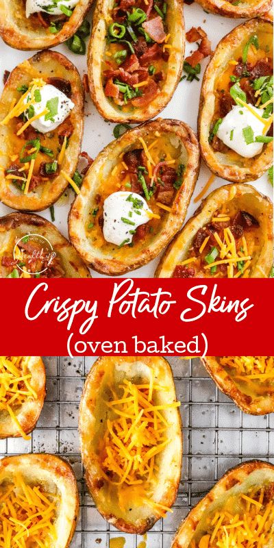 Easy Potato Skins, Oven Baked Potato, Potato Skins Recipe, Crispy Potato Skins, Baked Potato Skins, Potatoe Skins Recipe, Potatoes In Oven, How To Make Potatoes, Potato Skin