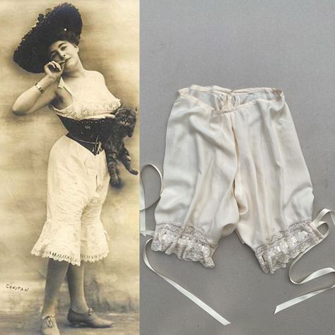 Womens Bloomers, French Lingerie, Victorian Lace, Silk Lingerie, Ivory Silk, Handmade Lace, Victorian Era, Pretty Outfits, Lace Trim