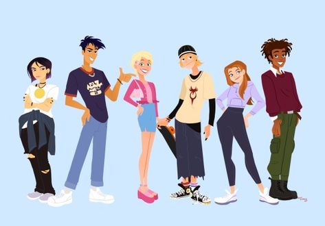 Stoked Cartoon, 6teen Fanart, Y2k Animation, Lineless Art, Grunge Girls, Random Doodles, Quick Natural Hair Styles, Childhood Shows, Nickelodeon Cartoons