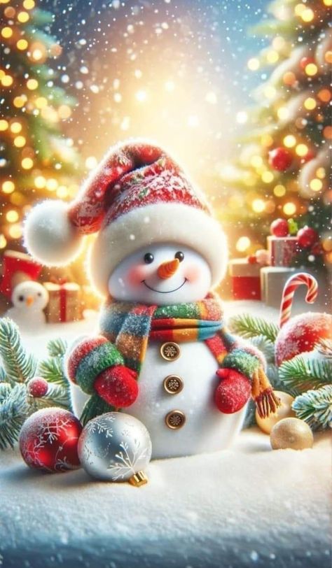 Snowman Wallpaper, Beautiful Christmas Scenes, Snowman Images, 16 December, Merry Christmas Wallpaper, Christmas Wallpapers, Christmas Phone Wallpaper, Merry Christmas Images, Unique Christmas Trees