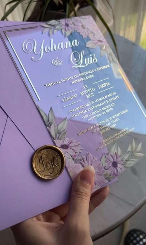 Lavender 15 Invitations, Purple Xv Invitations, Purple Flower Quinceanera Theme, Tangled Theme Wedding Invitations, Lavender And Silver Wedding Theme, Lavender And Pink Wedding Theme, Quinceanera Decorations Purple, Lilac And Cream Wedding, Vestidos De Xv Lila