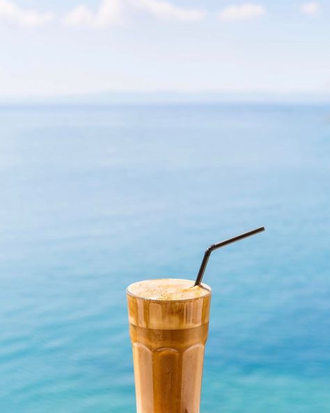 See more via Instagram @annawithlove | AnnawithloveShop, Annawithlove Photography, Coffee, Frappe, Ocean, Greece, Travel, #AWLTravels Frappe Greek, Frappe Coffee, Greek Coffee, Ancient Athens, Artisan Decor, Summer Coffee, Photography Shop, Sea Wall Art, Coffee Print