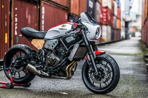 Yamaha XSR700 by Mathys Motos for 2016 Yamaha Yard Built Cafe Moto, Retro Bikes, Yamaha Cafe Racer, Bmw R100, Yamaha Bikes, Cafe Bike, Cb 750, Yamaha Motorcycles, Custom Cafe Racer