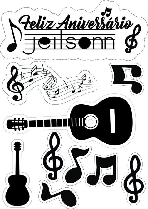 Guitar Cake Topper Printable, Music Cake Topper Printable, Bolo Musical, Music Centerpieces, Music Themed Cakes, Music Cakes, Diy Cake Topper Birthday, Music Cake, Guitar Cake