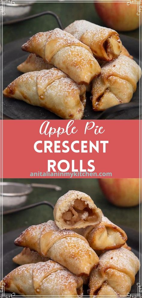 Crescent Roll Apple Pies, Apples And Crescent Rolls, Crescent Apple Pie, Apple Crescent Roll Dessert, Apple Pie Crescent Rolls, Crescent Roll Apple Pie, Apple Crescent Rolls, Apple Pie Crescents, Crescent Recipes