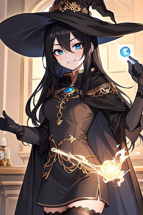 Anime Witch Female, Witch Anime Art, Anime Witch Art, Manga Witch, Witch Anime, Oc Female, Magic Clothes, Witch Characters, Anime Witch