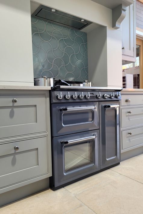 The Show Room is coming on nicely. This Smeg range Cooker is the dream! #smag #shakerkitchen Grey Range Cooker, Smeg Cooker Kitchen, Range Cookers In Kitchens, Smeg Range Cooker, Range Cooker Kitchen, Smeg Cooker, Smeg Range, Kitchen Diner Lounge, New Kitchen Inspiration