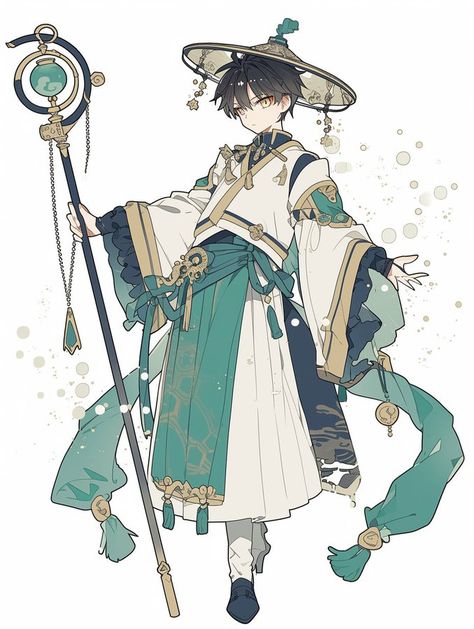 Japanese Fantasy Clothes, Fantasy Japanese Clothing, Male Kimono Design, Japanese Oc, Fantasy Japanese Clothing Art, Fantasy Kimono Design, Taisho Era Fashion Anime, Wanderer Art, Art Costume