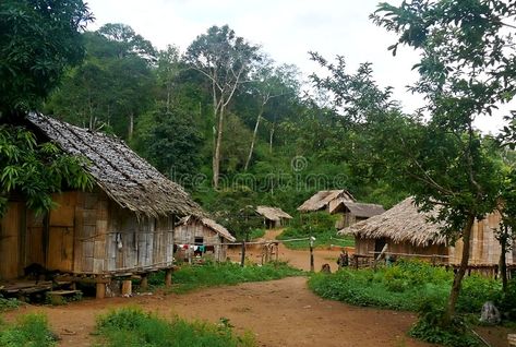 Karen village. A village of the Karen thai tribe , #Sponsored, #village, #Karen, #tribe, #thai #ad Indonesia Village, Indonesian Village, Rainforest Tribes, Jungle Village, Fantasy Buildings, Forest Village, Macro Photography Tutorial, Village Houses, Environment Design