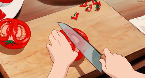 Aesthetic Anime Cooking Gif, Cute Aesthetic Anime Gifs, Ghibli Food Gif, Notion Cover Aesthetic Food, Animated Food Gif, Anime Drinks Gif, Food Notion Cover, Anime Notion Cover, Anime Food Banner