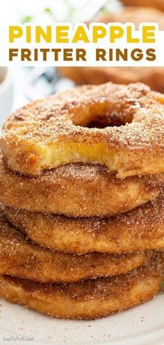 Pineapple Fritters, Pineapple Dessert Recipes, Onion Ring, Pineapple Desserts, Apple Fritter, Pineapple Recipes, Canned Fruit, Fritter Recipes, Oreo Dessert