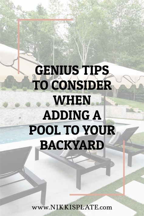 Backyard Pool Placement, Pools On Side Of House, Pool Deck Inground Pools, Water Features Pool, Inground Pool Must Haves, Spool Pool Cost, Pool Side Fire Pit Ideas, 12x24 Pool Inground Ideas, Pool With Pool House Backyard Designs