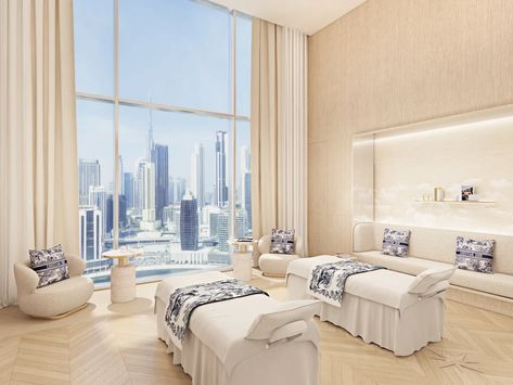 The Lana Dubai welcomes Dior Spa  #DiorSpa #dubai #fluxury #hospitality #luxury #luxurymagazine #Maison Dior Spa, Dubai International Airport, Pale Wood, Luxury Magazine, Gorgeous Interiors, Best Spa, Beautiful Places In The World, Hotel Spa, Open Space