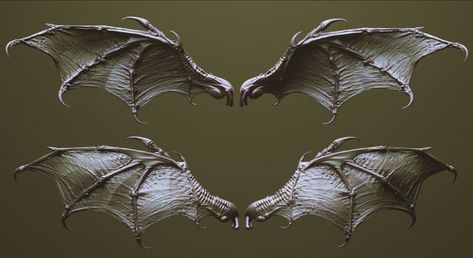 Character Wings, Wing Anatomy, Creature Character, Dragon Anatomy, Demon Wings, Alien Concept Art, Creature Drawings, Graphic Design Tools, Wings Tattoo