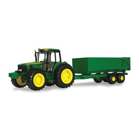 John Deere Big Farm Toy Tractor, 7430 Tractor with Wagon, 1:16 Scale, Multi-Color John Deere Toys, Farm Light, Big Farm, Play Vehicles, Farm Toys, Indoor Toys, John Deere Tractors, Farm Tractor, Grade 3