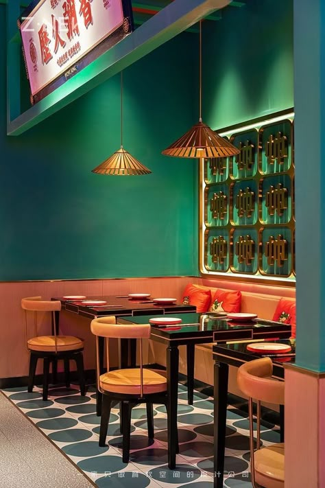 Chinese Bar, Chinese Cafe, Chinese Interior, Decoration Restaurant, Asian Restaurants, Restaurant Concept, Chinese Design, Cafe Interior Design, Sushi Bar