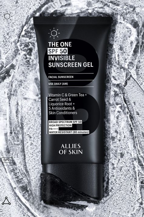 ☀️ Discover ALLIES OF SKIN The One SPF 50 Invisible Sunscreen Gel! This colorless, waterproof sunscreen provides an invisible finish and weightless feel, acting like a second skin. Formulated with carrot seed, licorice root, and red raspberry seed oil, it nourishes while minimizing pores. Packed with antioxidants, vitamin C, and green tea, it doubles as a primer, ensuring your makeup glides on smoothly. Vegan and perfect for all skin tones! #Skincare #Sunscreen #MakeupBase #AlluesOfSkin Matte Sunscreen, Minimizing Pores, Skincare Sunscreen, Men Skincare, Allies Of Skin, Gel Sunscreen, Waterproof Sunscreen, Raspberry Seed Oil, Red Raspberry