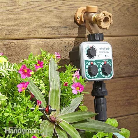 There’s an easier way to keep your plants watered, even when your life gets busy or you’re away from home—a simple, automated drip irrigation system. These systems are affordable and easy to set up. Irrigation System Diy, Irrigation Diy, Drip Irrigation Diy, Drip System, Drip Irrigation System, Self Watering Planter, Drip Irrigation, Landscaping Tips, Garden Irrigation