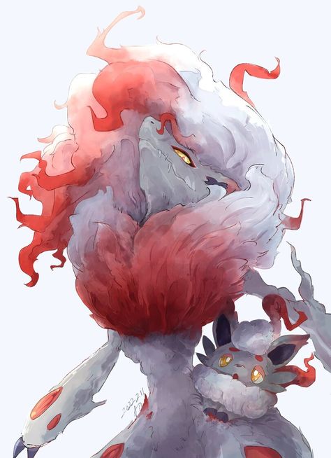 Hisuian Zoroark, Hisuian Zorua, Pokemon Zoroark, Zoroark Pokemon, Code Wallpaper, Grey Fur, 8 Bits, Sharp Teeth, Pokemon Teams