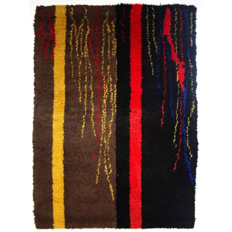 Mid-Century Modern French Wool Rug | See more antique and modern Western European Rugs at https://www.1stdibs.com/furniture/rugs-carpets/western-european-rugs French Carpet, French Rug, Wool Shag Rug, Modern Wool Rugs, Modern French, Geometric Decor, Handwoven Kilim, Kilim Woven, Contemporary Rugs