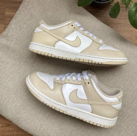 Jordan 1s Low Dunks, Nike Dunk Low Business Casual, Nike Shoes Women Dunks, Beige Nike Dunks, Dunk Oatmeal, Tan Nike Dunks, Neutral Dunks, Beige Nike Dunks Low, Cream Dunks