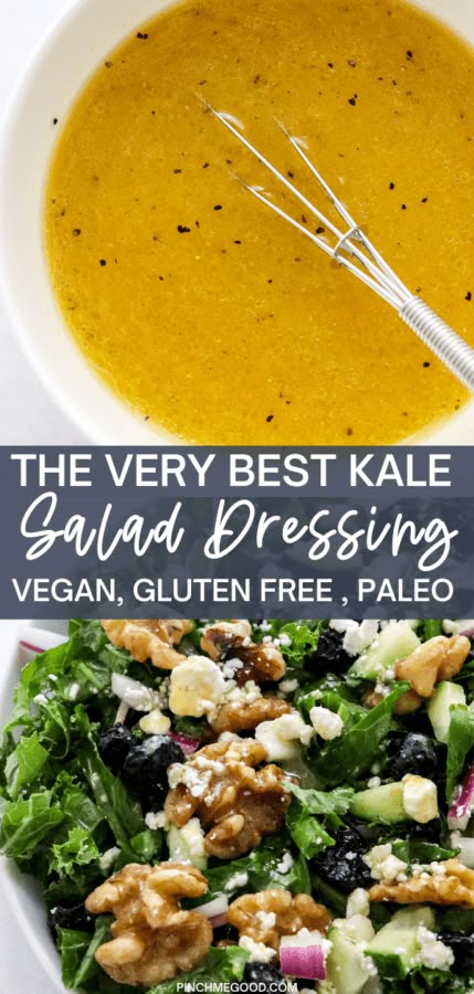 Lemony Kale Salad, Kale Dressing, Kale Cabbage Salad, Harvest Kale Salad, Best Kale Salad, Healthy Dressings, Kale Greens, Kale Salad Dressing, Lemon Kale Salad