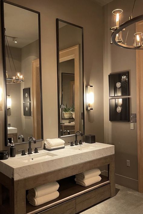 Elegant Bathroom Design, Bathroom Decor Luxury, Bathroom Design Decor, Bathroom Inspiration Decor, Bathroom Design Luxury, Home Design Living Room, Home Design Decor, Home Room Design, Dream House Decor