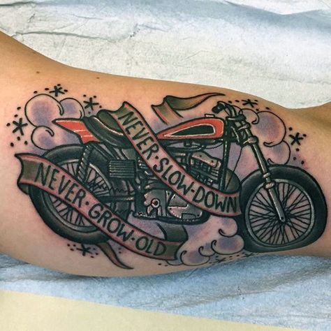 Harley Davidson Bobber, Harley Tattoos, Motorcycle Tattoo, Badass Girl, Harley Davidson Tattoos, Motorcycle Tattoos, Harley Davidson Panhead, Biker Tattoos, Harley Davidson Clothing