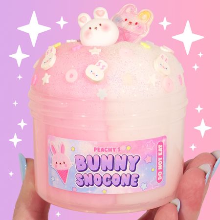 Peachy Baby Slime, Peachybbies Slime, Sno Cones, Slime Shops, Bunny Face, Slime Asmr, Mixed Berries, Do Not Eat, Baby Store