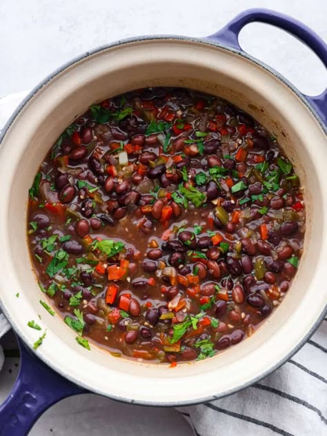 Mexican Rice Side Dish, Cuban Beans, Cuban Black Beans Recipe, Black Beans Recipe, Cuban Black Beans, Corn Side Dish, Black Bean Recipes, Cuban Cuisine, The Recipe Critic