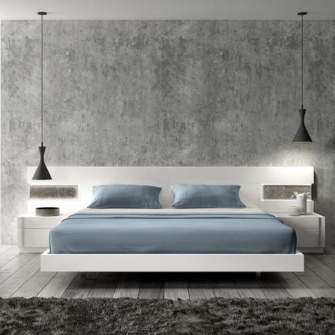 Bedroom Furniture Ideas, Floating Bed, Interior Minimalista, Minimalist Bedroom Design, Mens Bedroom, Master Room, Bedroom Bed Design, Contemporary Bed, Furniture Vintage