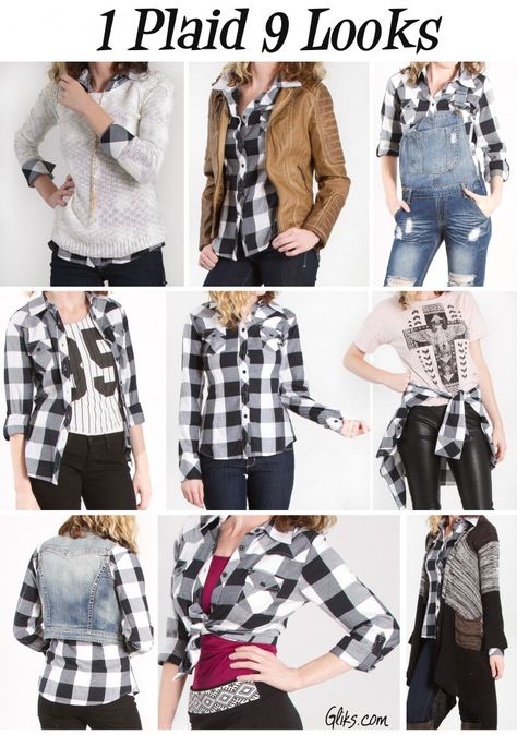 How to wear a plaid shirt 9 different ways How To Wear A Plaid Shirt, Grid Girl, Plaid Shirt Outfits, Buffalo Plaid Shirt, Flannel Outfits, Plaid Shirts, Plaid Outfits, Plaid Tunic, Dress 15