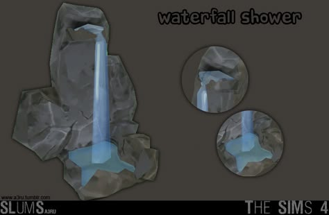 Sims 4 Game Packs, Waterfall Outdoor, Rock Shower, Witchy House, Sims 4 Medieval, Mermaid Skin, Rock Texture, Natural Waterfalls, Pelo Sims