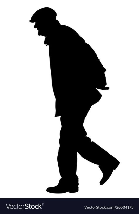 Walking Silhouette, Puppet Costume, Person Walking, Old Grandpa, Walking People, Man Vector, Vector Silhouette, Shadow Puppets, Vector Character