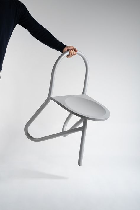 Chair No.19 Give the Classic Tube Chair an Exciting Twist Architecture Chair, Toilet Seat Design, Smart Chair, Tube Chair, Minimal Dining, Chair Photography, Iron Furniture Design, School Chair, Beautiful Bathroom Designs