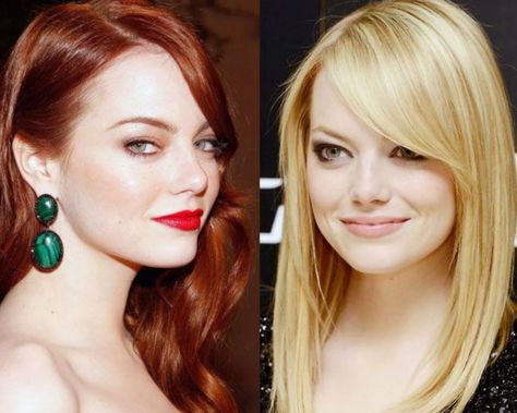 Light Spring Vs Bright Spring: Can You Wear Cool Colors? Vs Blonde Hair, Emma Stone Hair Color, Blonde Vs Brunette, Emma Stone Hair, Light Spring Color Palette, Light Spring Colors, Short Spiky Hairstyles, Colored Hair Tips, Red To Blonde