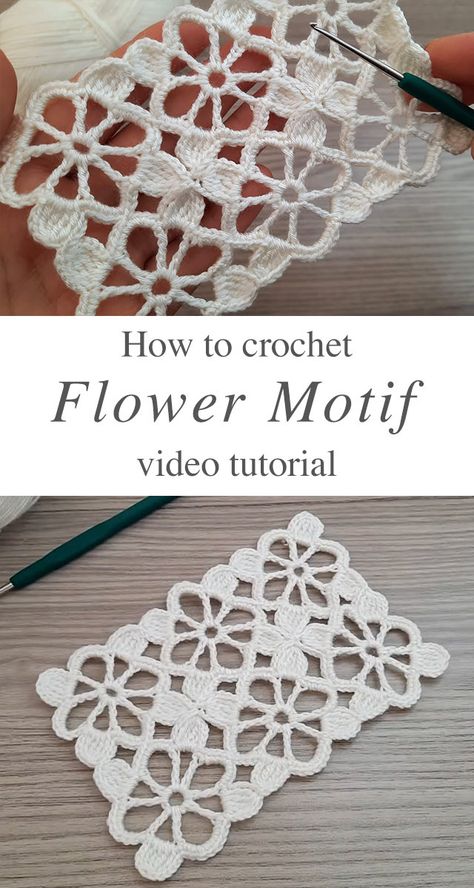 Crochet Flower Motif You Should Learn - CrochetBeja Crochet Flower Motif, Beau Crochet, Crochet Unique, Confection Au Crochet, Crochet Motif Patterns, Treble Crochet Stitch, Haken Baby, Crochet Doily Patterns, Single Crochet Stitch