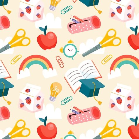 Teacher Background Wallpapers, Teacher Background, Teacher Pattern, Back To School Pattern, Back To School Vector, School Elements, Back To School Background, Back To School Wallpaper, Teacher Wallpaper