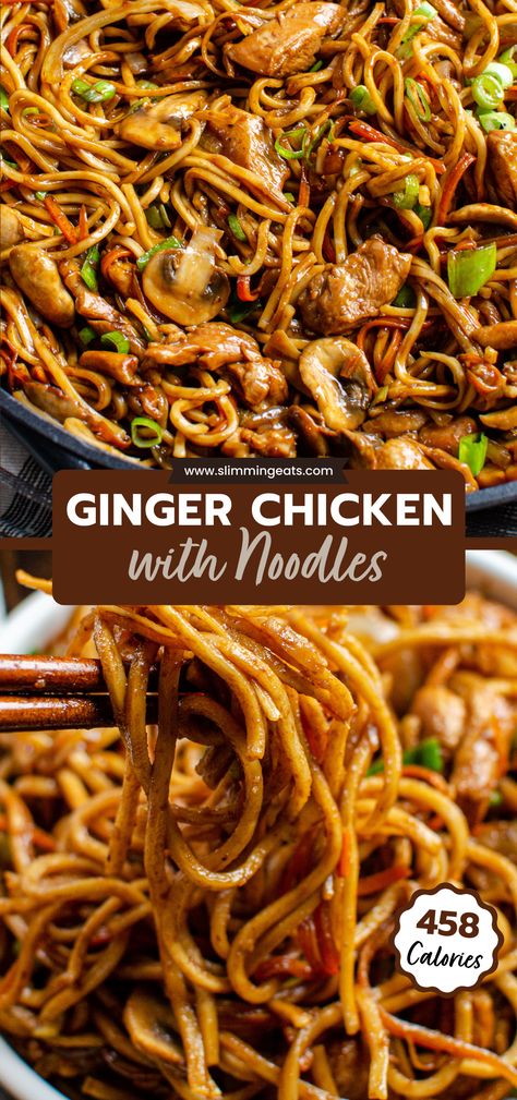 Wok Meals Easy, Family Friendly Meals Healthy, Healthy Noodle Recipes Clean Eating, Chicken With Rice Noodles Recipes, Stir Fry Chicken And Noodles, Recipes Using Ramen Noodles Chicken, Healthy Noodle Dishes, Asian Chicken With Noodles, Chicken Chinese Noodles