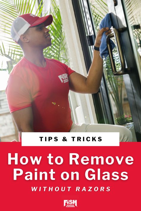 How To Remove Paint From Windows, How To Remove Paint From Glass Window, Remove Paint From Glass, Neck Painting, Remove Acrylic Paint, Painted French Doors, How To Remove Paint, Garage Windows, Painting On Glass Windows